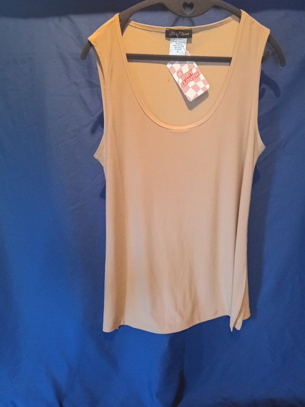 NWOT Slinky tan sleeveless top Medium
